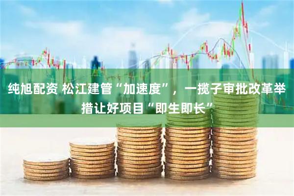 纯旭配资 松江建管“加速度”，一揽子审批改革举措让好项目“即生即长”