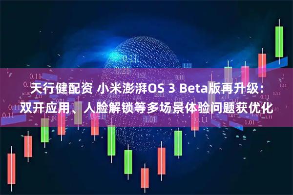 天行健配资 小米澎湃OS 3 Beta版再升级：双开应用、人脸解锁等多场景体验问题获优化