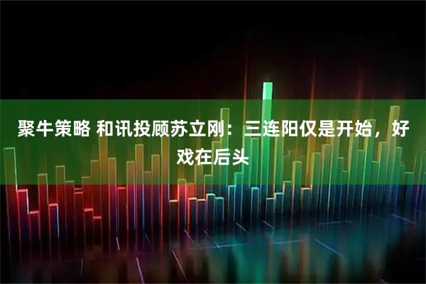聚牛策略 和讯投顾苏立刚：三连阳仅是开始，好戏在后头