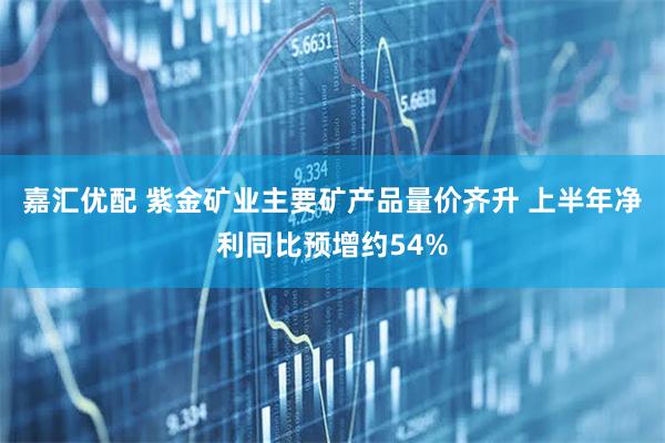 嘉汇优配 紫金矿业主要矿产品量价齐升 上半年净利同比预增约54%