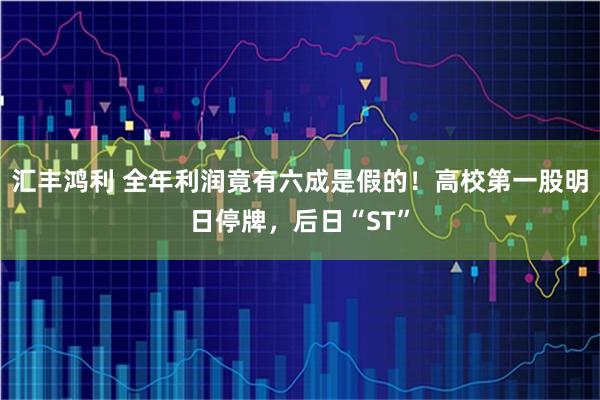 汇丰鸿利 全年利润竟有六成是假的！高校第一股明日停牌，后日“ST”